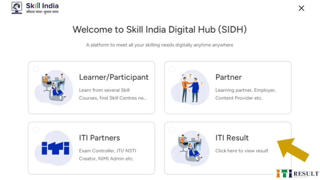 ITI Supplementary Result 2026: Check at skillindiadigital.gov.in 3 Skill India pag showning login option