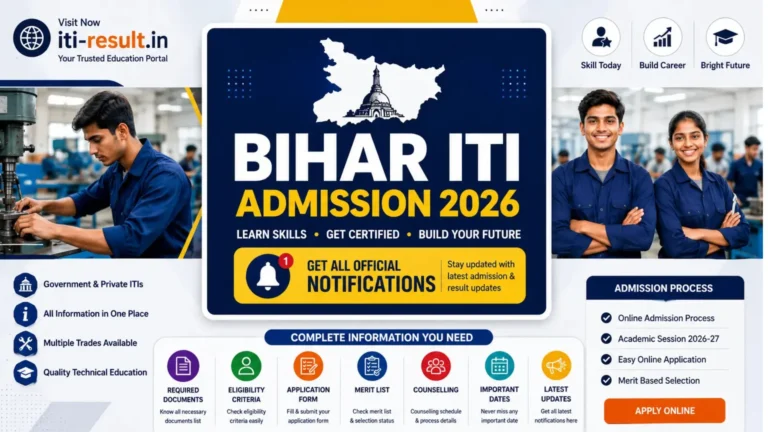 Bihar ITI Admission 2026: Form, Date, Eligibility, Documents & Apply Now